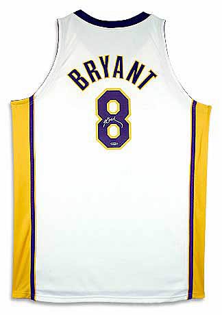 Kobe Byrant Signed Lakers White #8 Jersey UPPER DECK