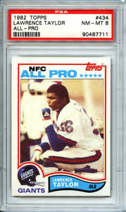 Lawrence Taylor 1982 Topps ROOKIE PSA 8